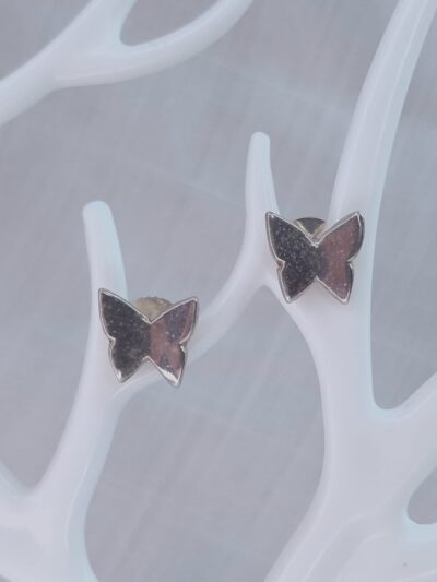 BRINCO BORBOLETA - BANHADO À PRATA