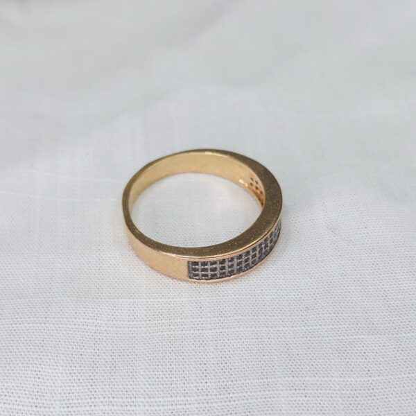 ANEL BLACK CHARM - BANHADO À OURO 18 K - Imagem 2