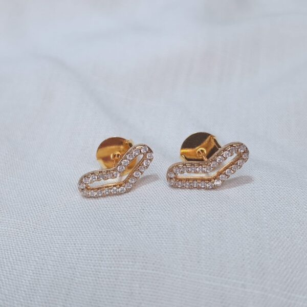 CONJUNTO COLAR E BRINCOS CORAÇÃO ZIRCÔNIA - BANHADO À OURO 18 K - Imagem 3